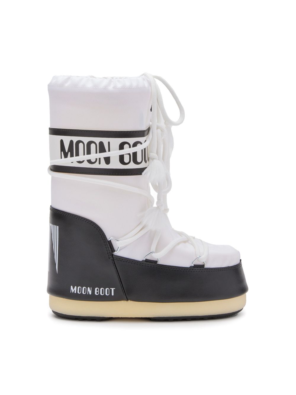 Moon Boot Kids Icon 双色短靴 - 白色