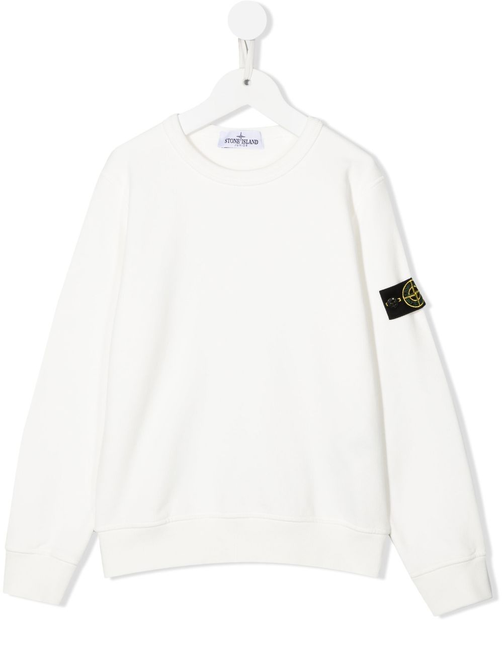 Stone Island Junior 标贴卫衣 - 白色