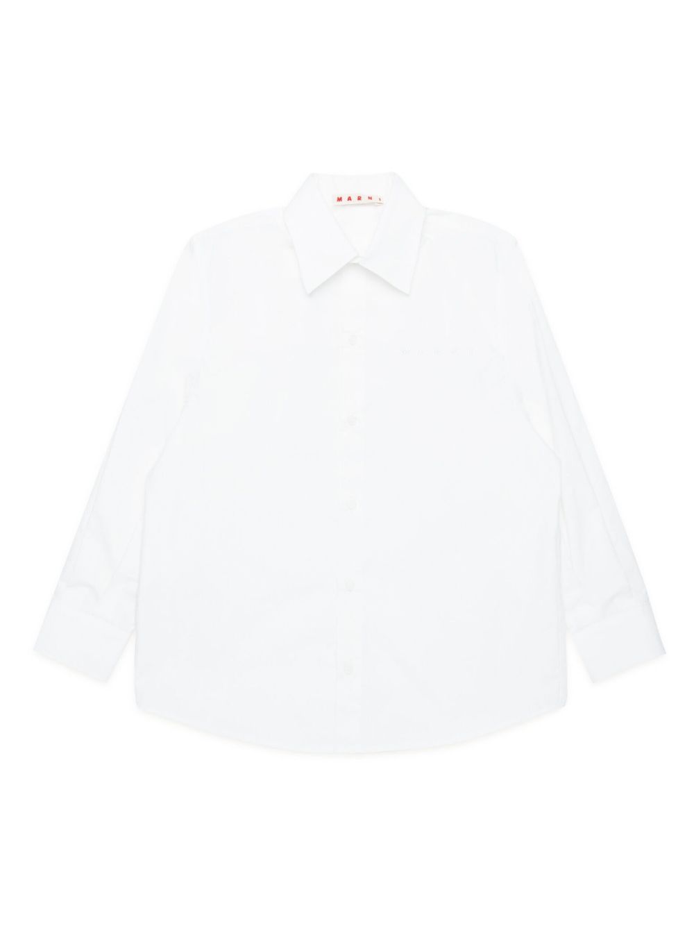 Marni Kids 长袖棉衬衫 - 白色