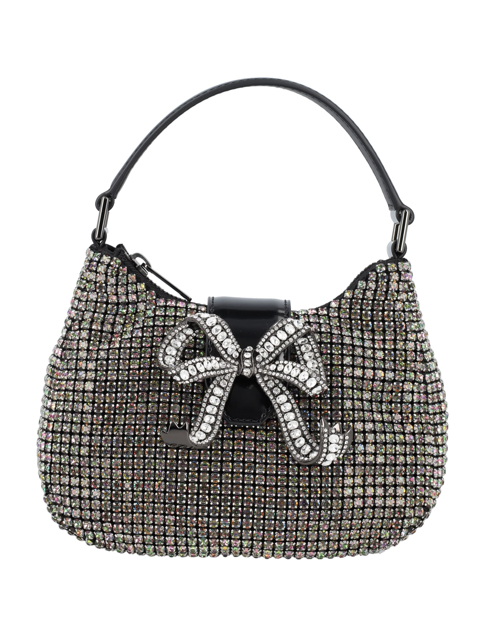 self-portrait rhinestone Silver Polyester Handbag