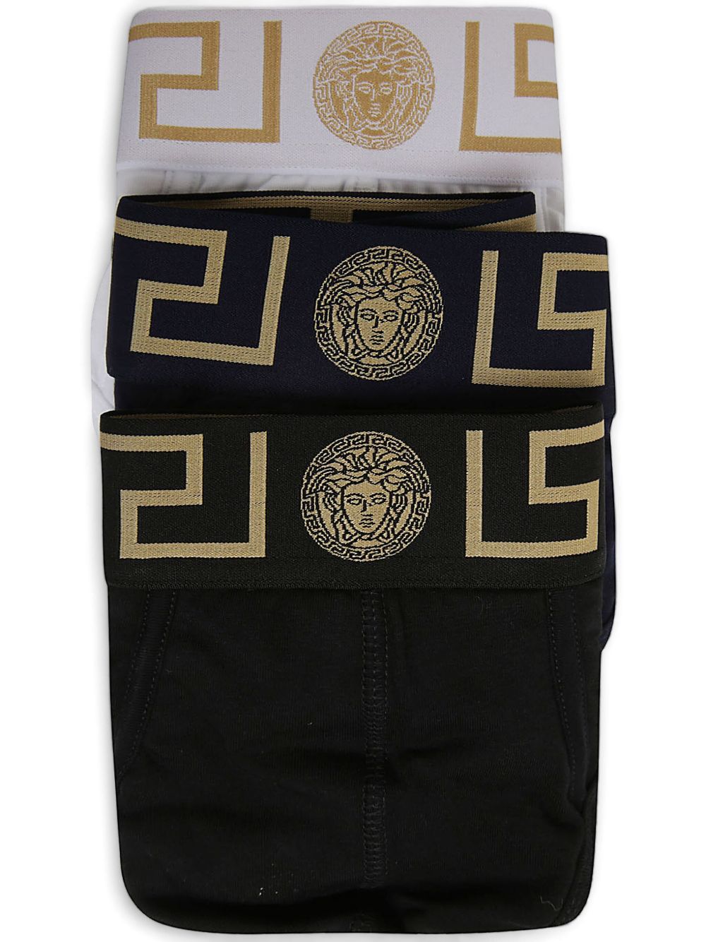 Versace Greca Medusa Head 三角内裤（三件装） - 黑色