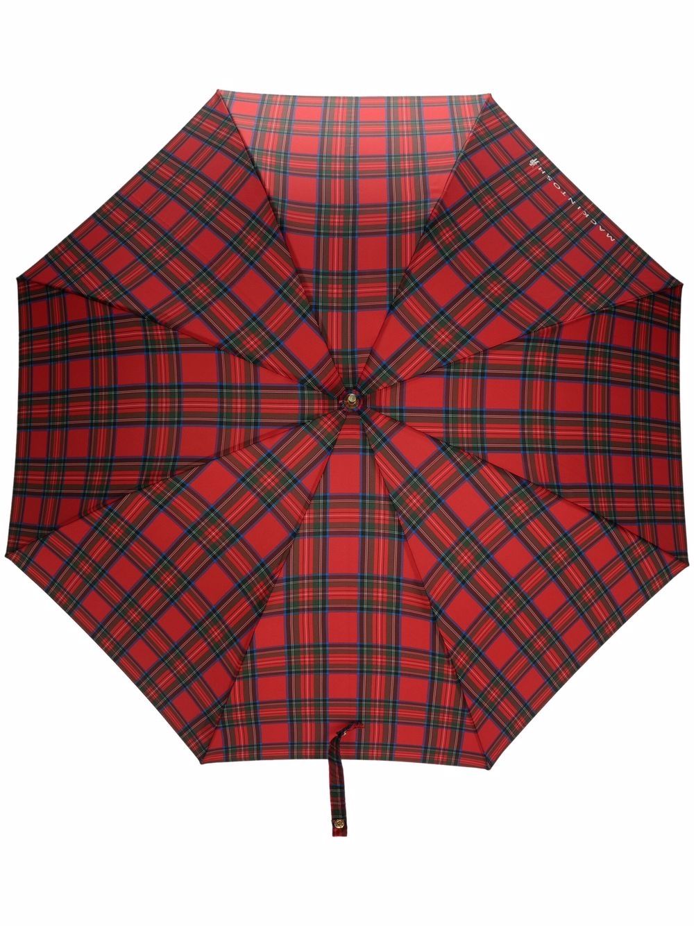 Mackintosh Heriot 黄竹手柄雨伞 - 红色