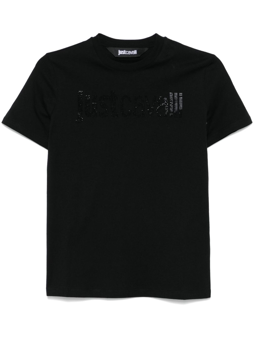 Just Cavalli 晶饰logo T恤 - 黑色