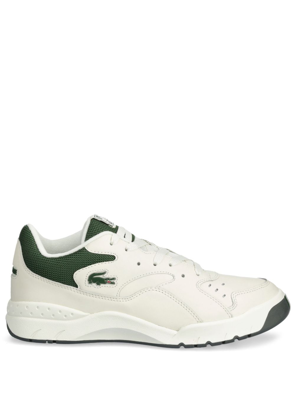 Lacoste logo 贴花低帮运动鞋 - 白色