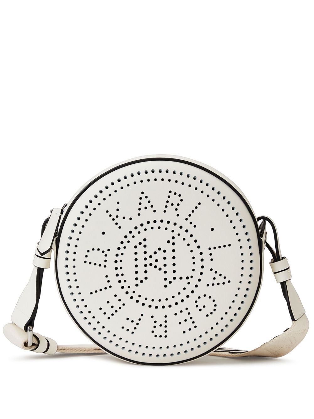 Karl Lagerfeld K/Circle 穿孔logo斜挎包 - 白色