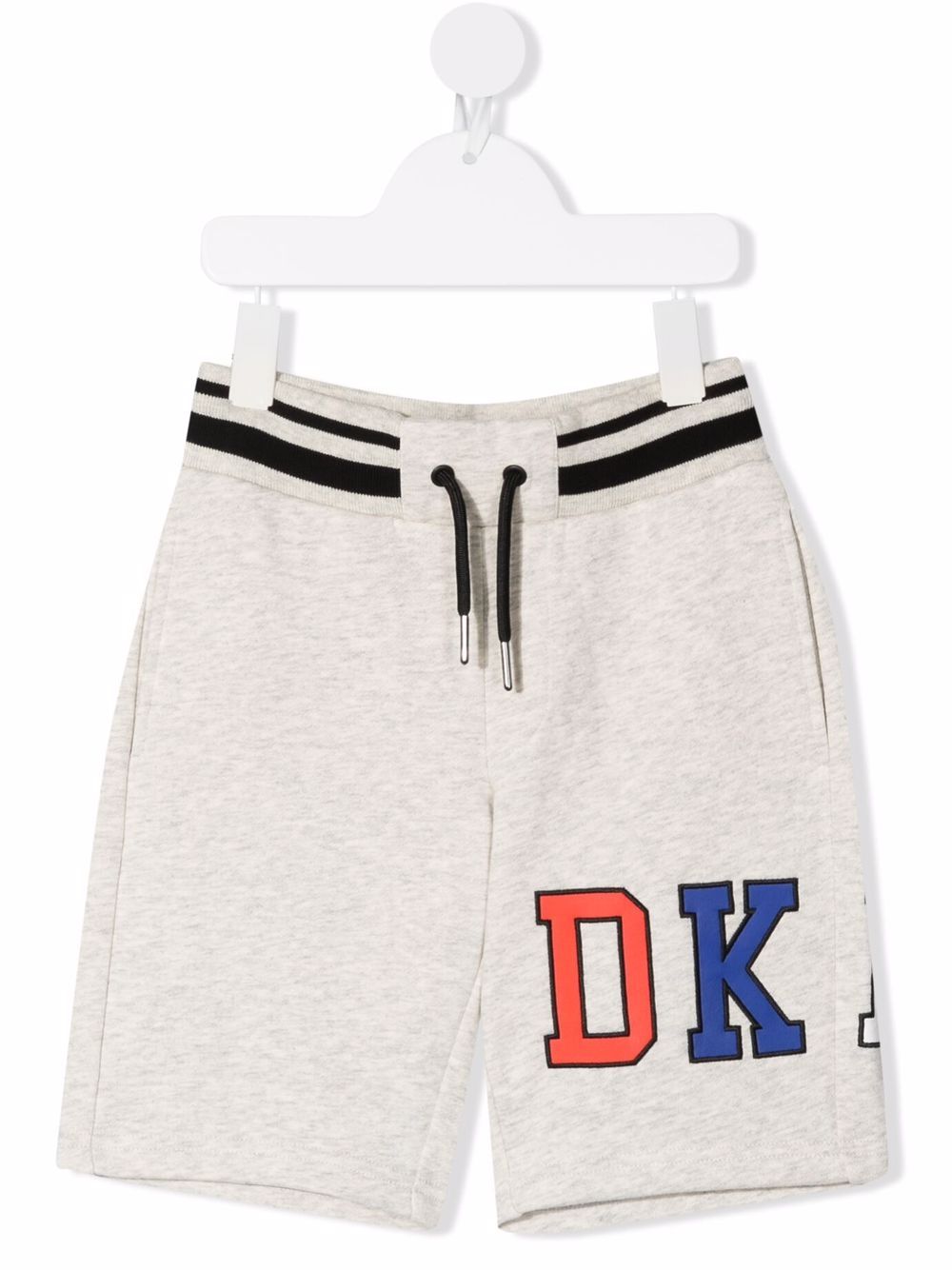 Dkny Kids logo印花运动短裤 - 灰色