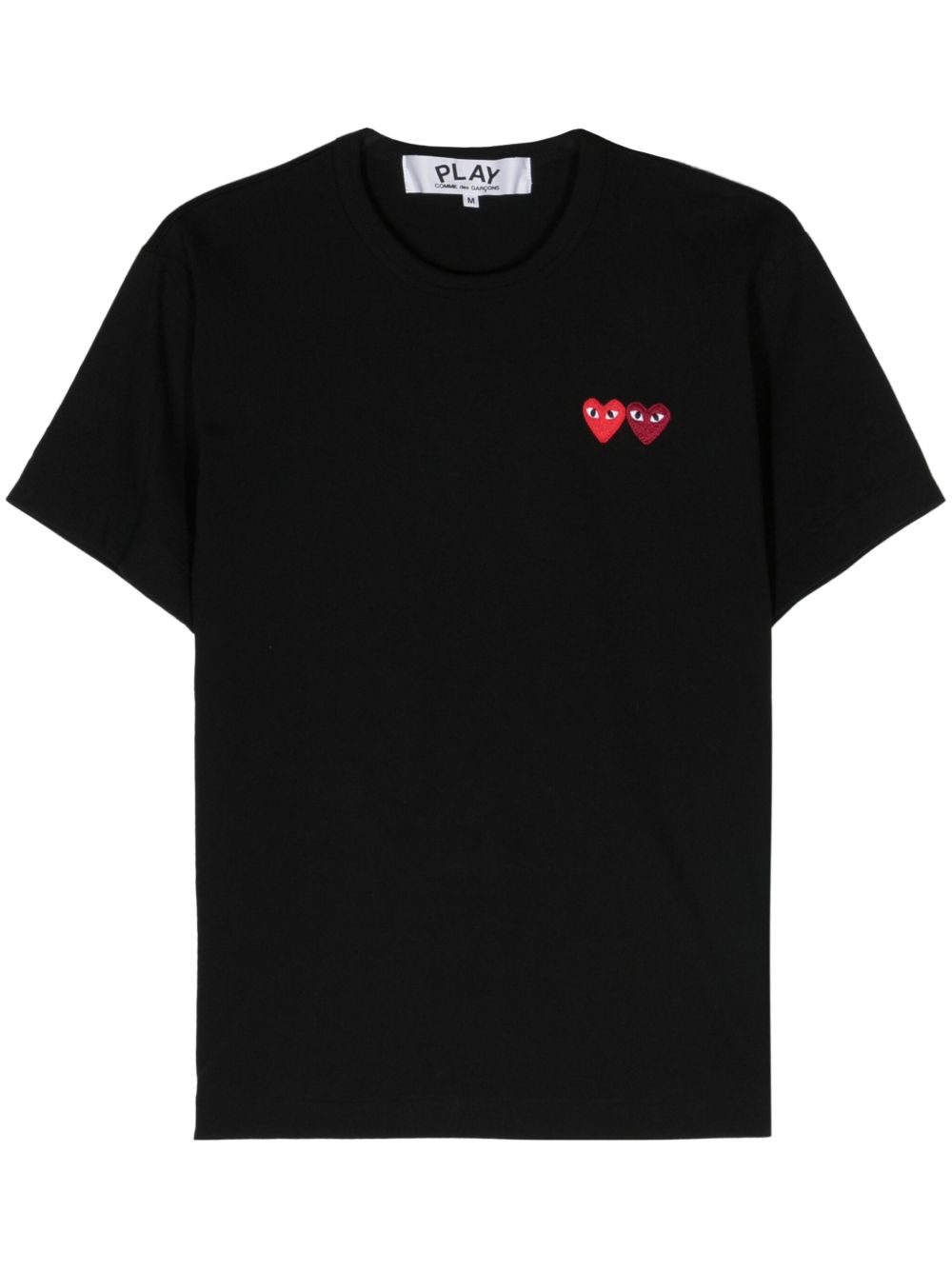 Comme Des Garçons Play 爱心贴花棉T恤 - 黑色