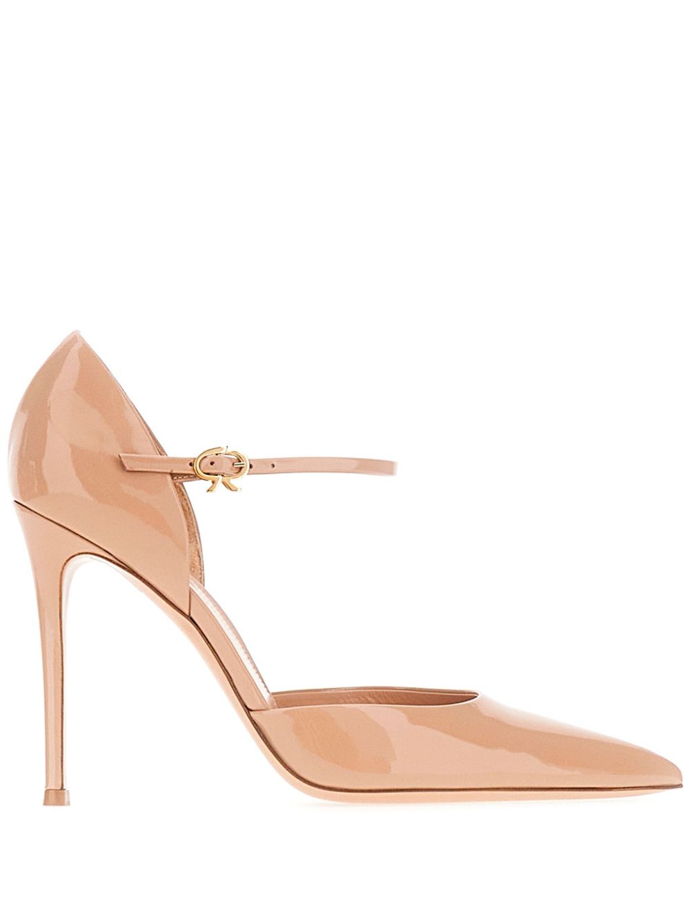 Gianvito Rossi 皮质高跟鞋（10厘米） - 中性色