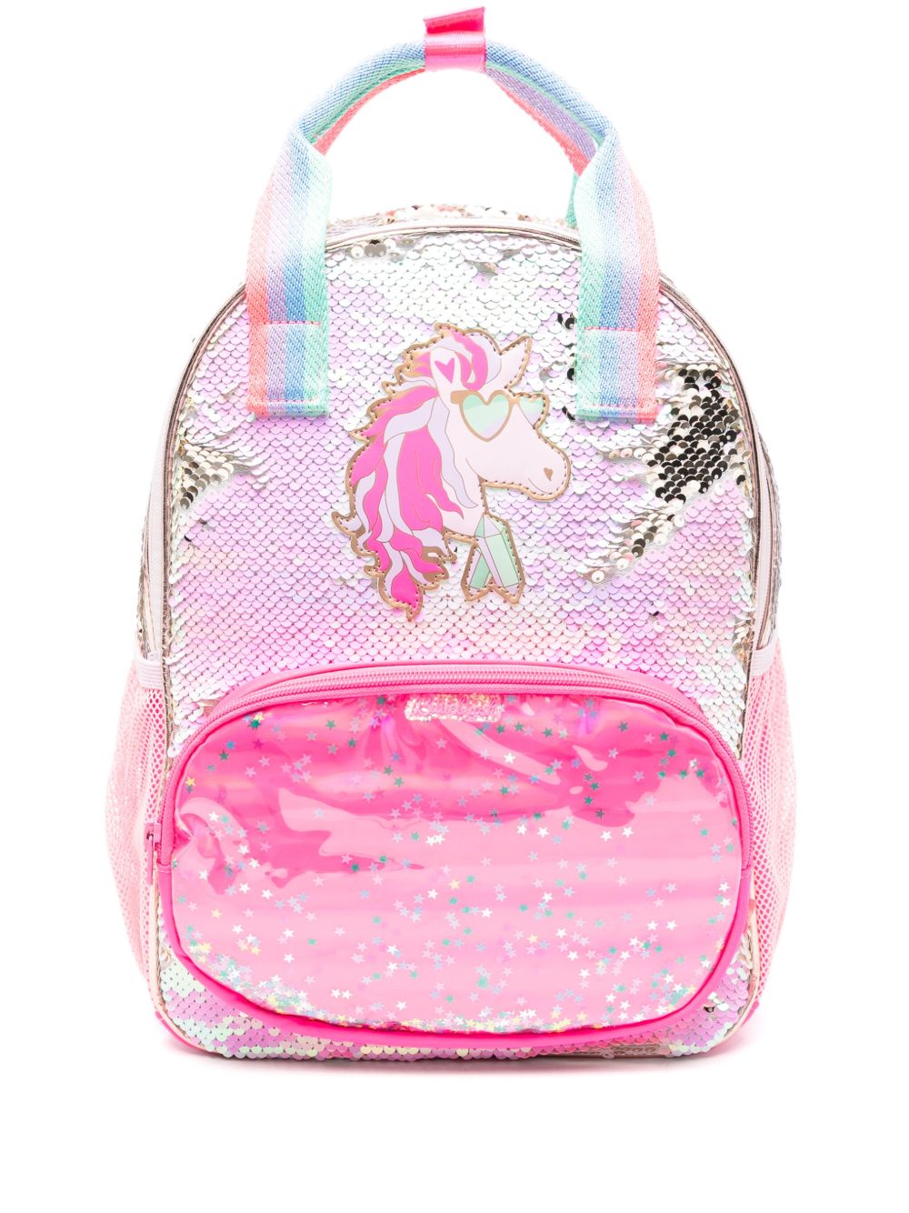Billieblush logo吊牌双肩包 - 粉色