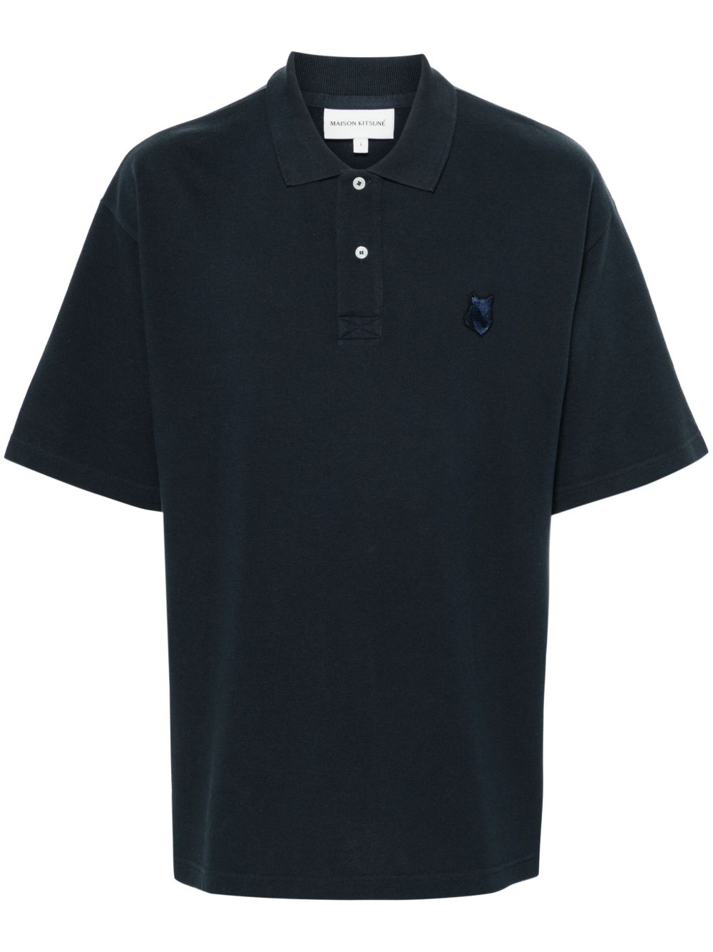 Maison Kitsuné Fox 贴花polo衫 - 蓝色