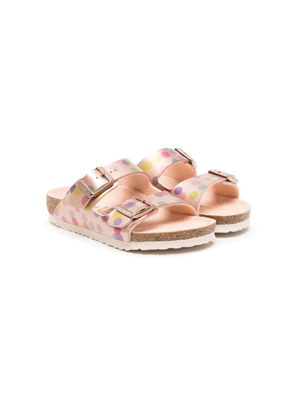 Birkenstock Kids Arizona 图案印花凉鞋 - 粉色