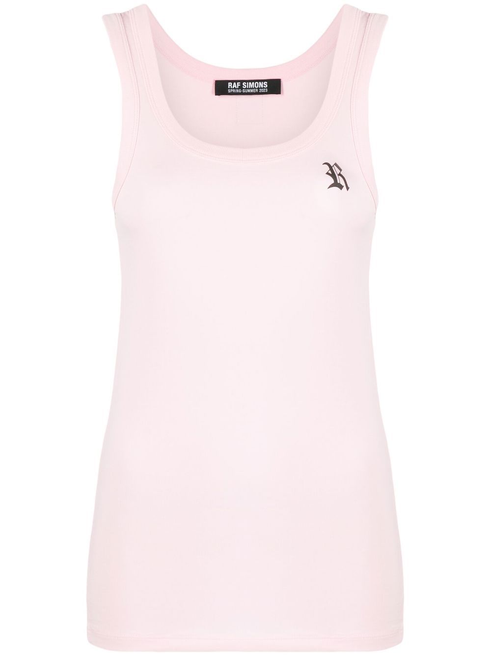 Raf Simons logo印花坦克背心 - 粉色