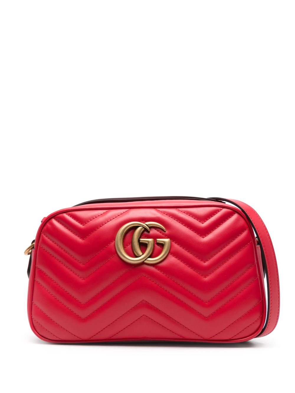 Gucci GG Marmont 小号单肩包 - 红色