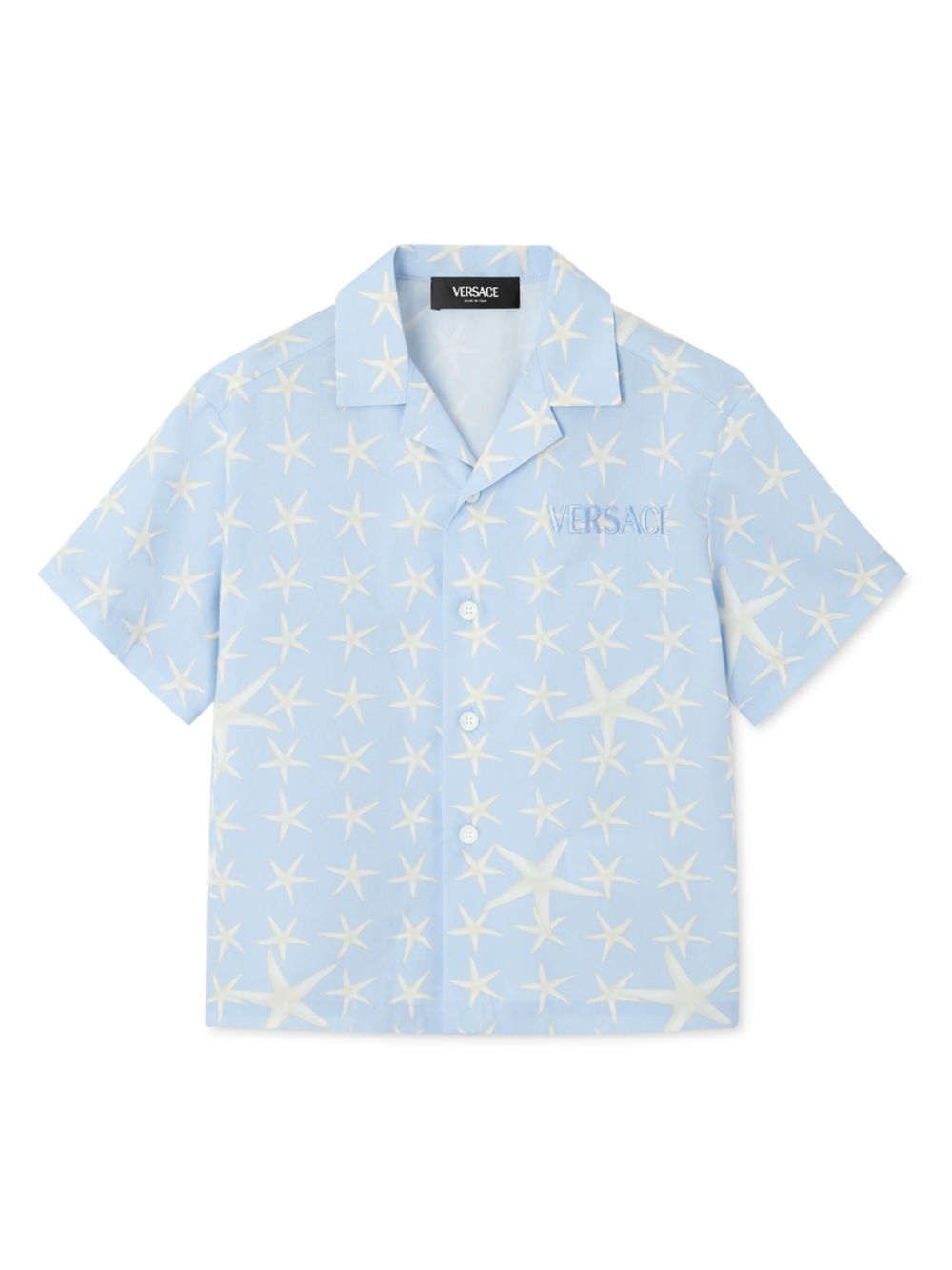 Versace Kids Stella Marina 衬衫 - 蓝色