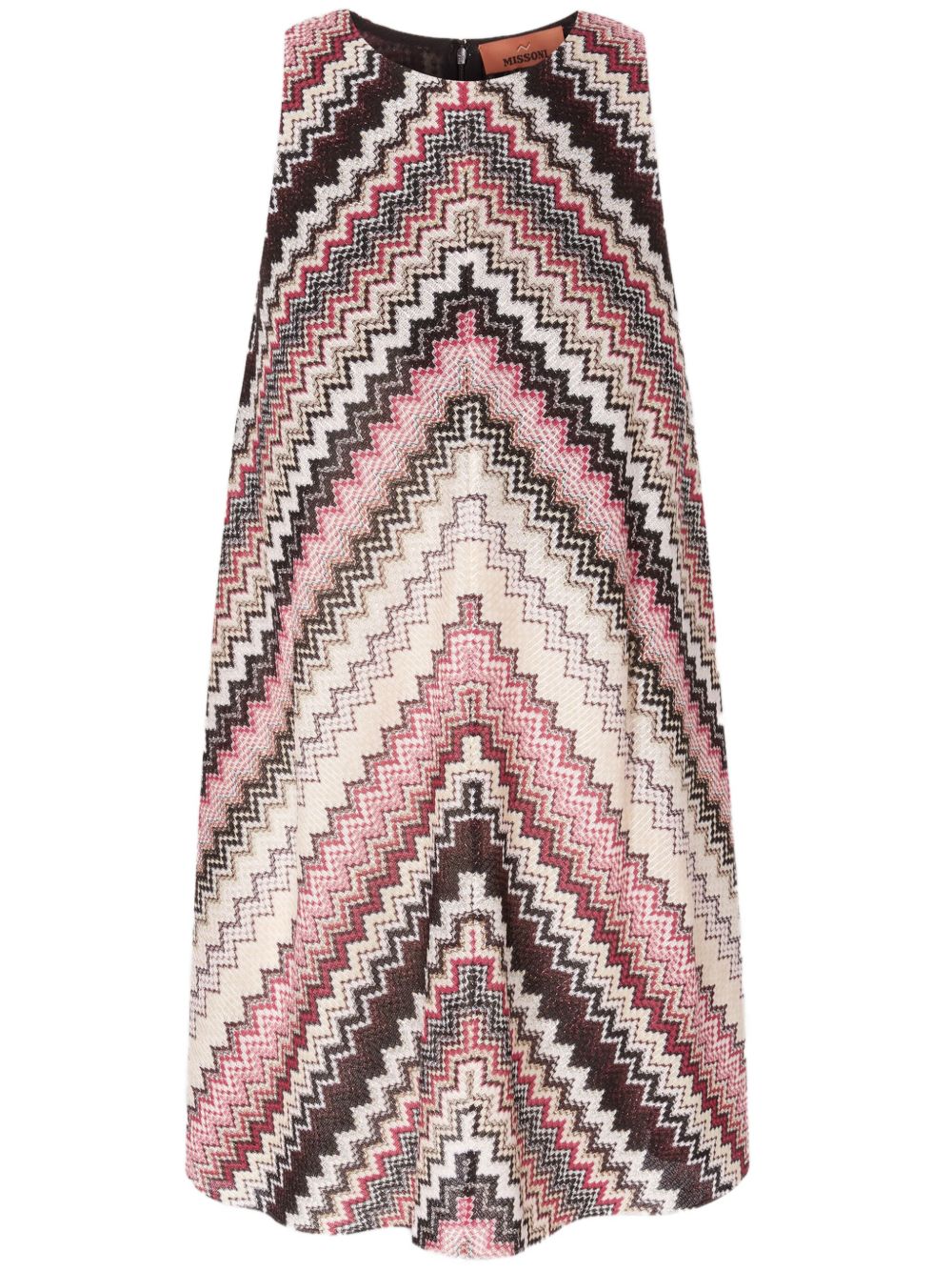 Missoni A字迷你连衣裙 - 粉色