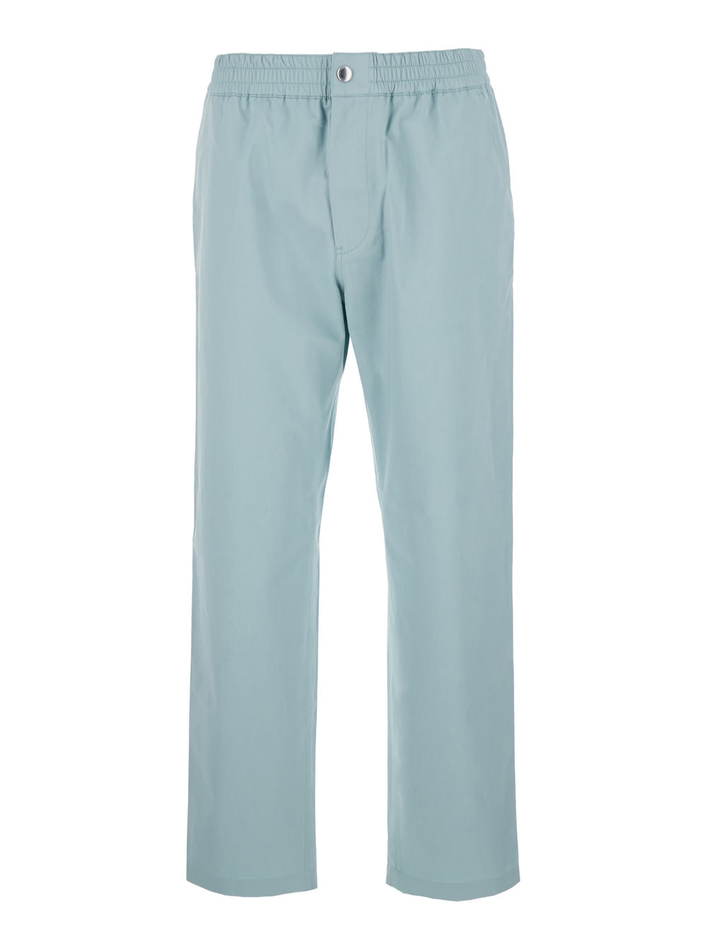 Maison Kitsuné 浅蓝色男士棉质直筒裤