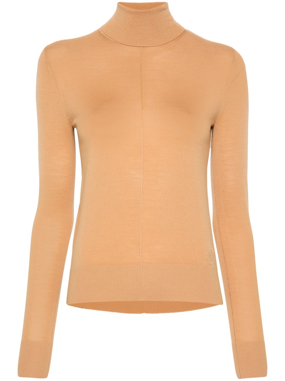 Chloé logo刺绣羊毛毛衣 - 中性色