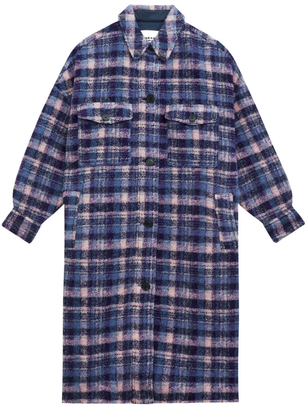 MARANT ÉTOILE Fontizi 格纹外套 - 紫色