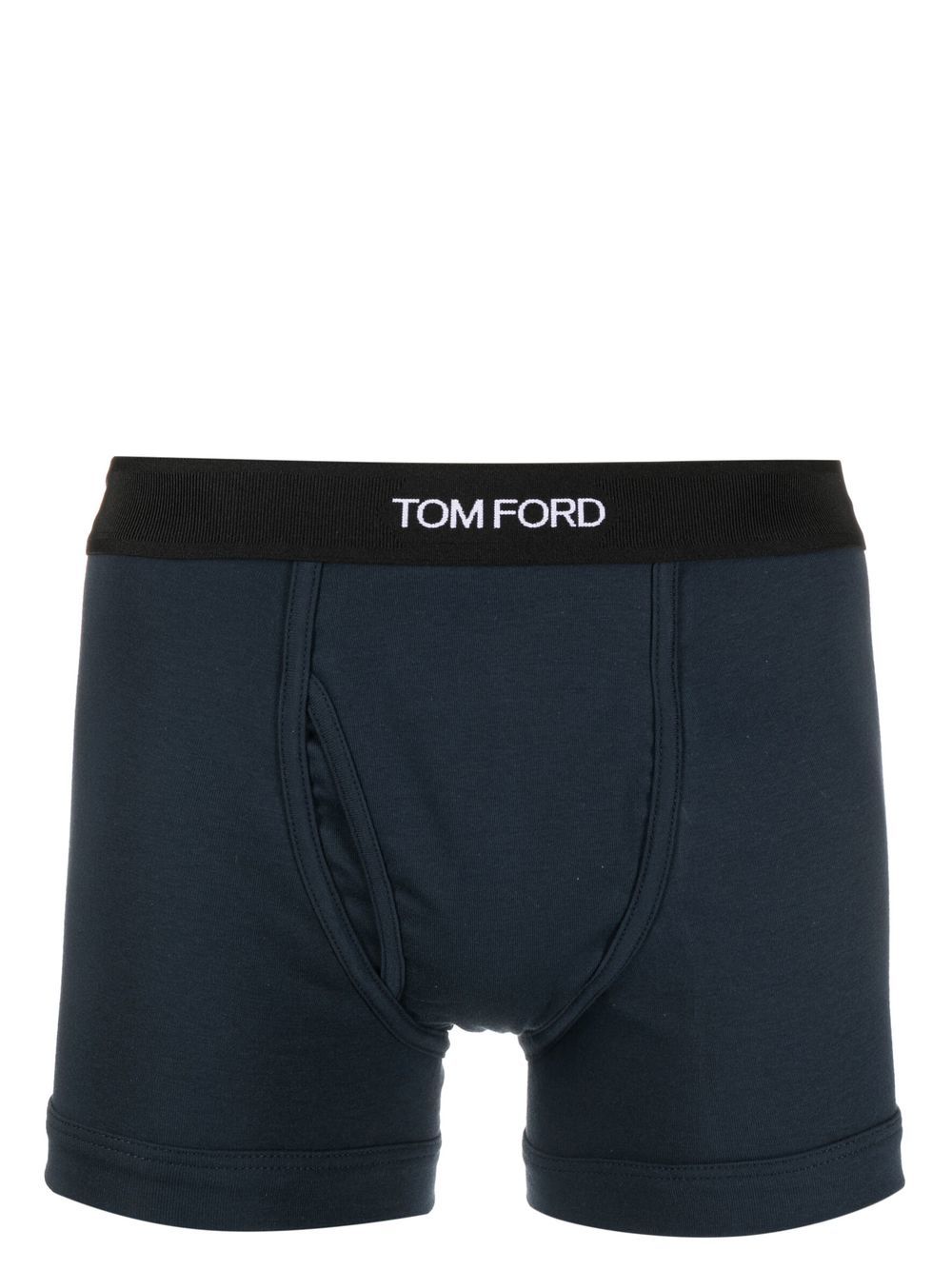 TOM FORD 汤姆福特 logo裤腰紧身四角裤 - 蓝色