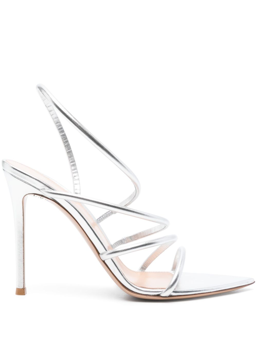 Gianvito Rossi Ettie 高跟凉鞋（10.5厘米） - 银色