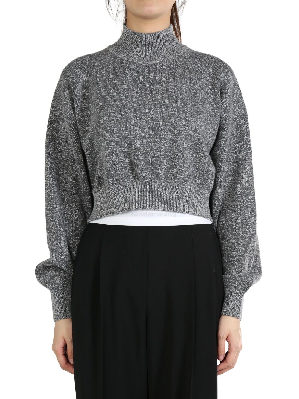 Alexander Wang cropped jumper - 灰色