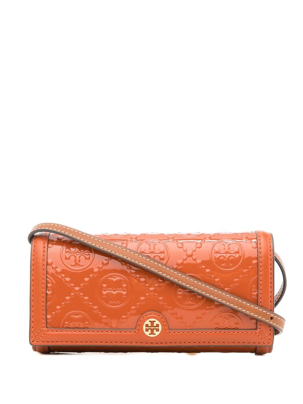 Tory Burch T Monogram 单肩包 - 橘色