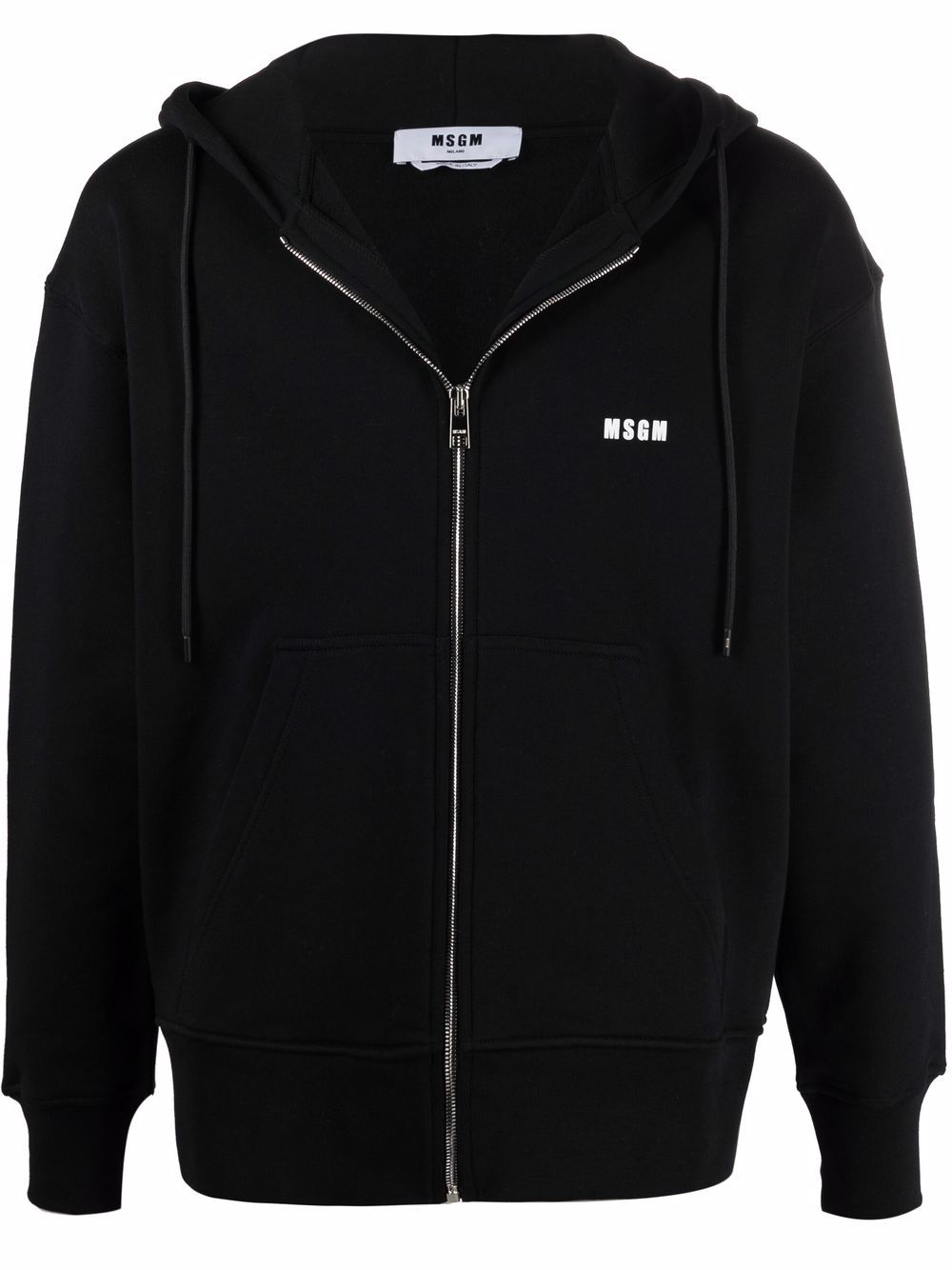 MSGM logo印花连帽衫 - 黑色