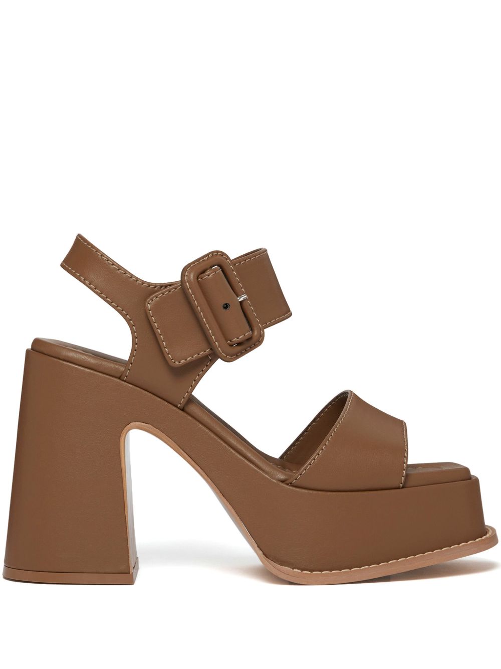 Stella McCartney Skyla 水台式高跟凉鞋 - 褐色