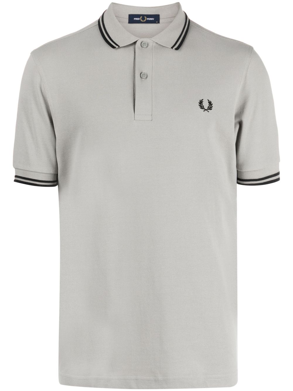 Fred Perry Laurel Wreath 刺绣棉polo衫 - 灰色