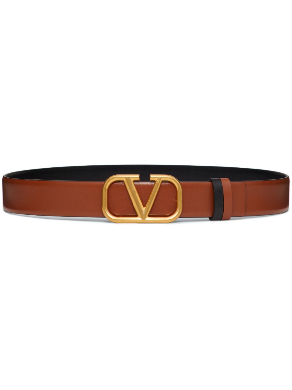 Valentino Garavani VLogo Signature 双面腰带（30毫米） - 褐色