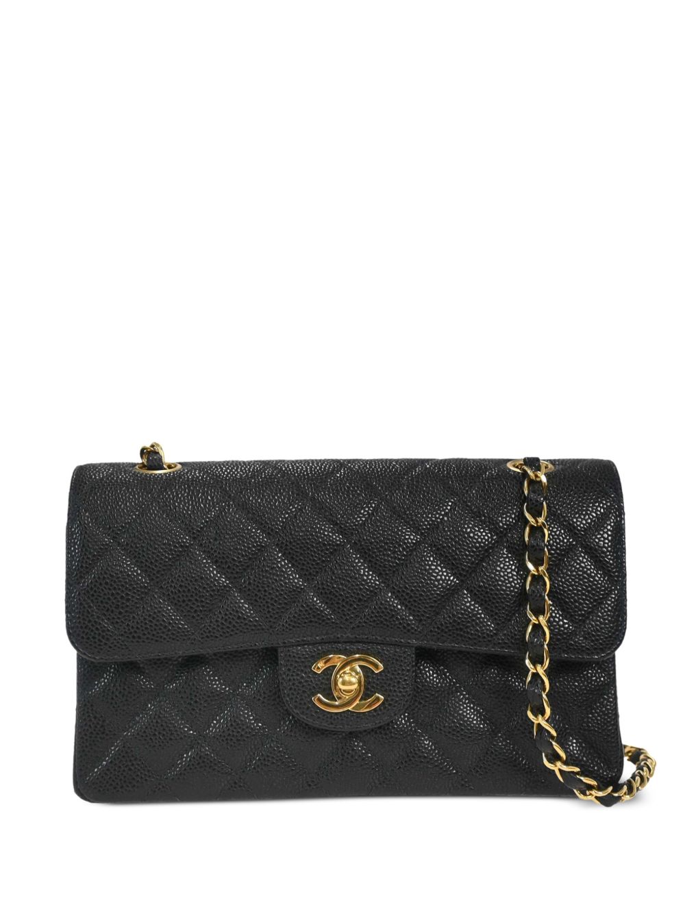 CHANEL Pre-Owned Double Flap 小号单肩包（2003年典藏款） - 黑色