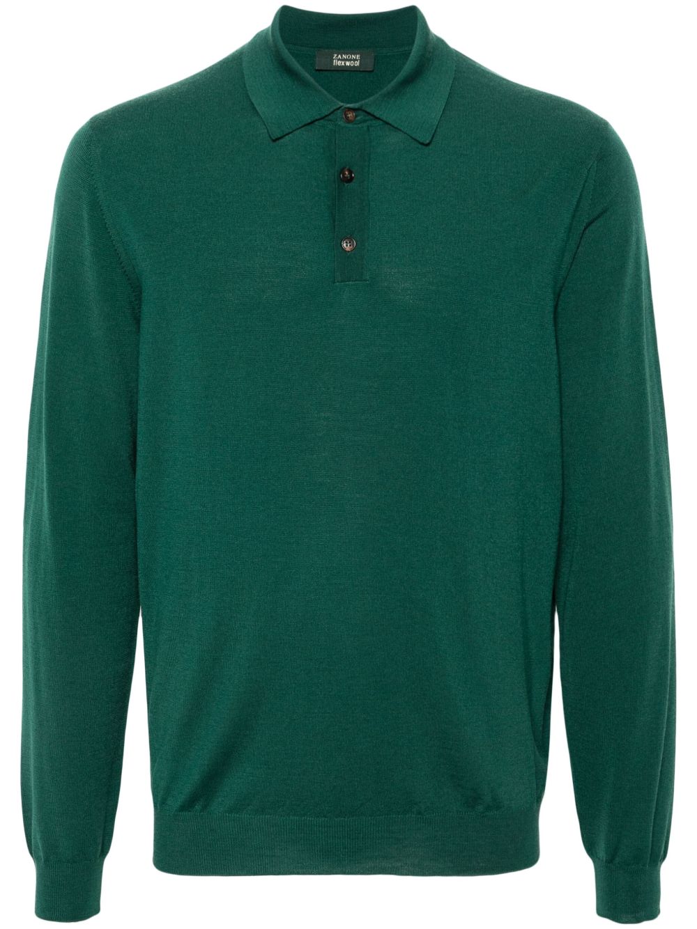 Zanone Flexwool polo衫 - 绿色