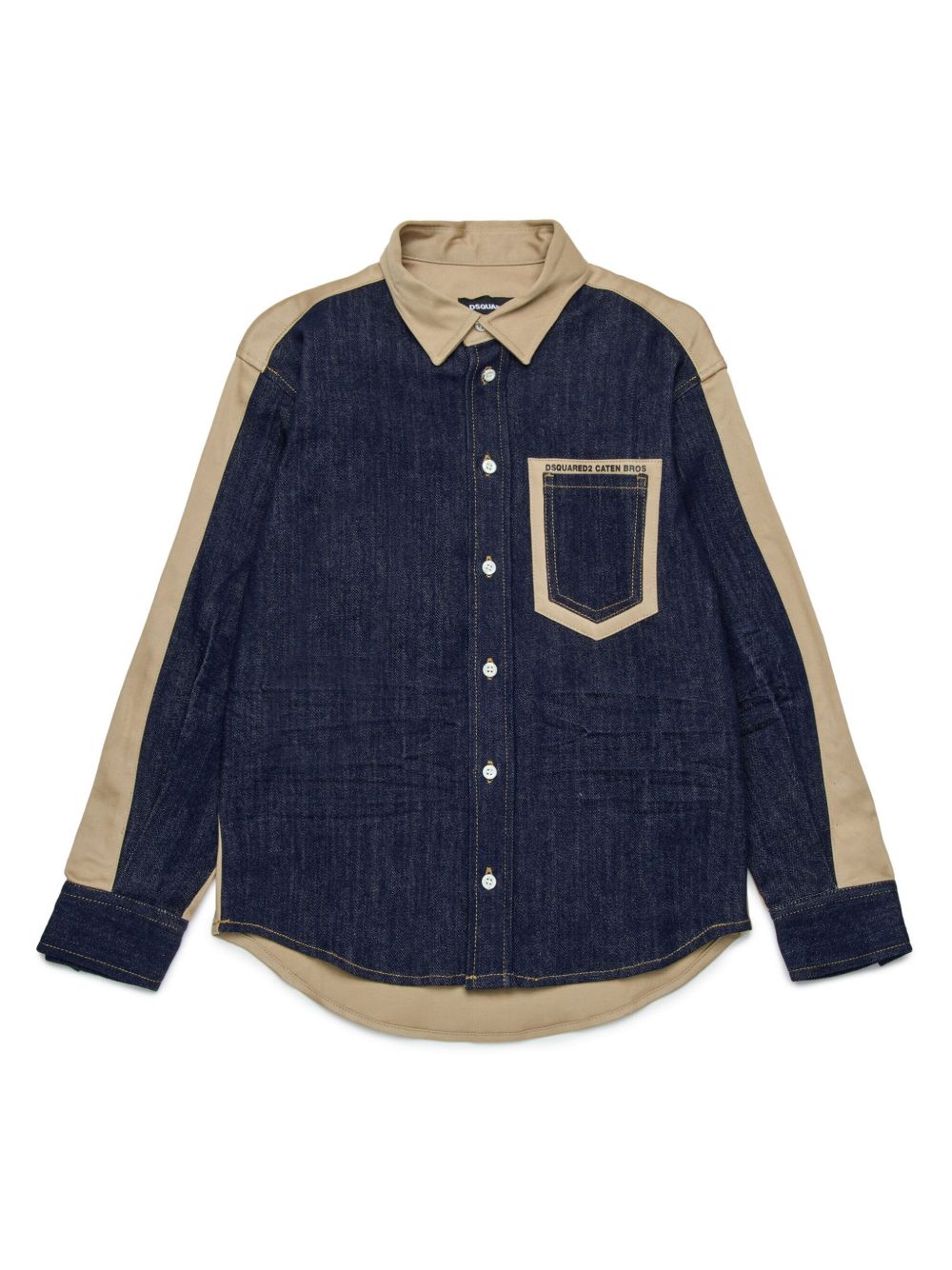 DSQUARED2 KIDS Caten Bros 衬衫 - 蓝色