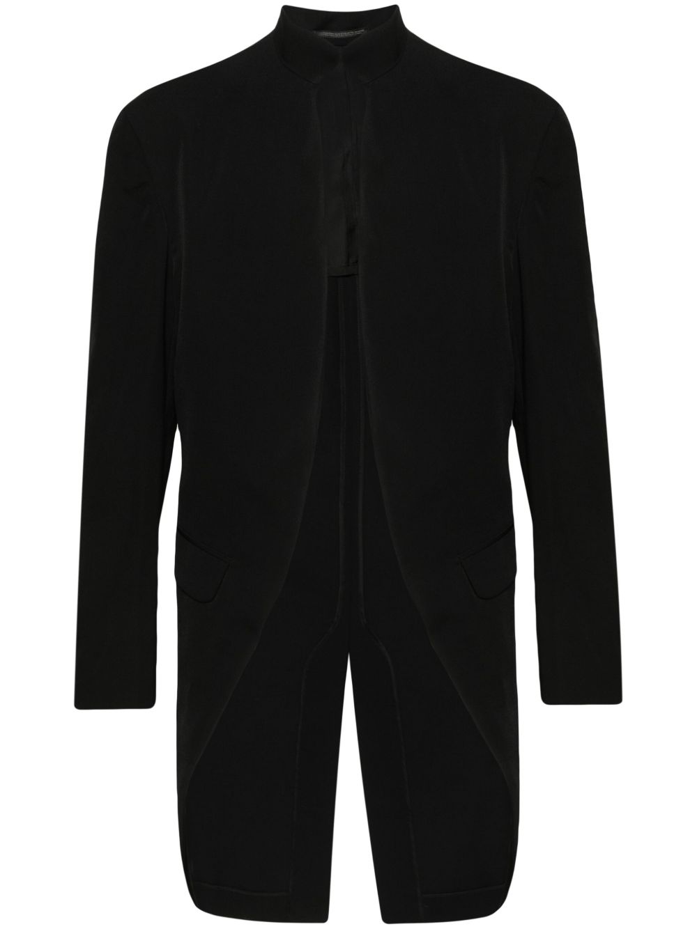 Yohji Yamamoto 不对称羊毛燕尾服 - 黑色