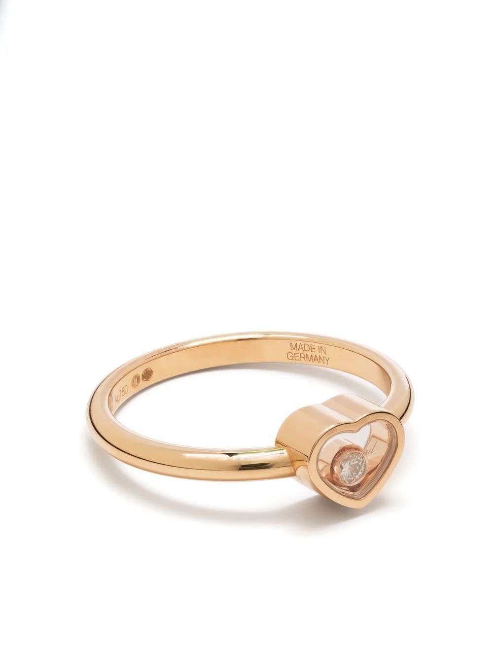 Chopard My Happy Heart 18K玫瑰金钻石戒指 - 粉色