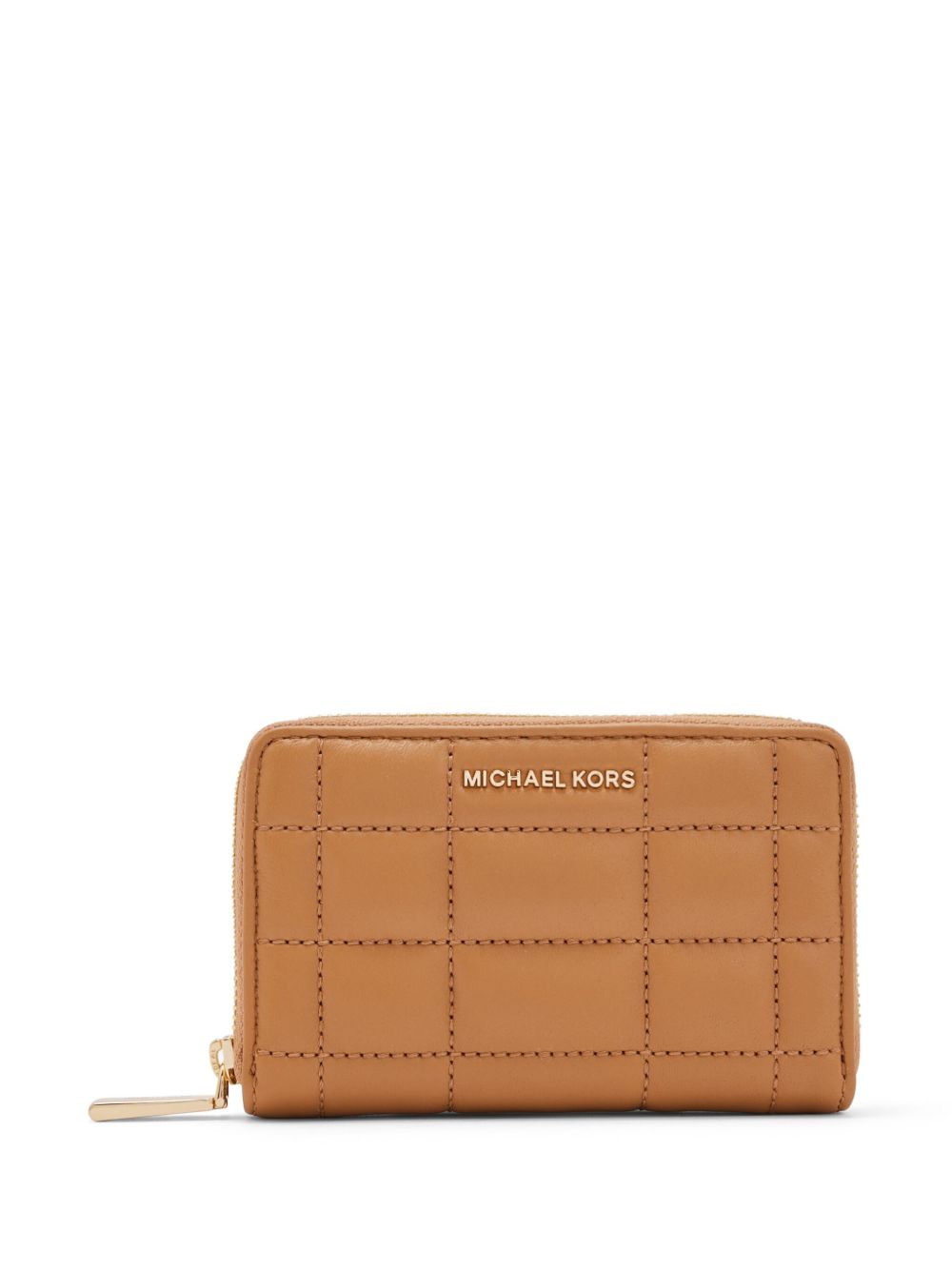 Michael Kors 绗缝皮质钱包 - 褐色