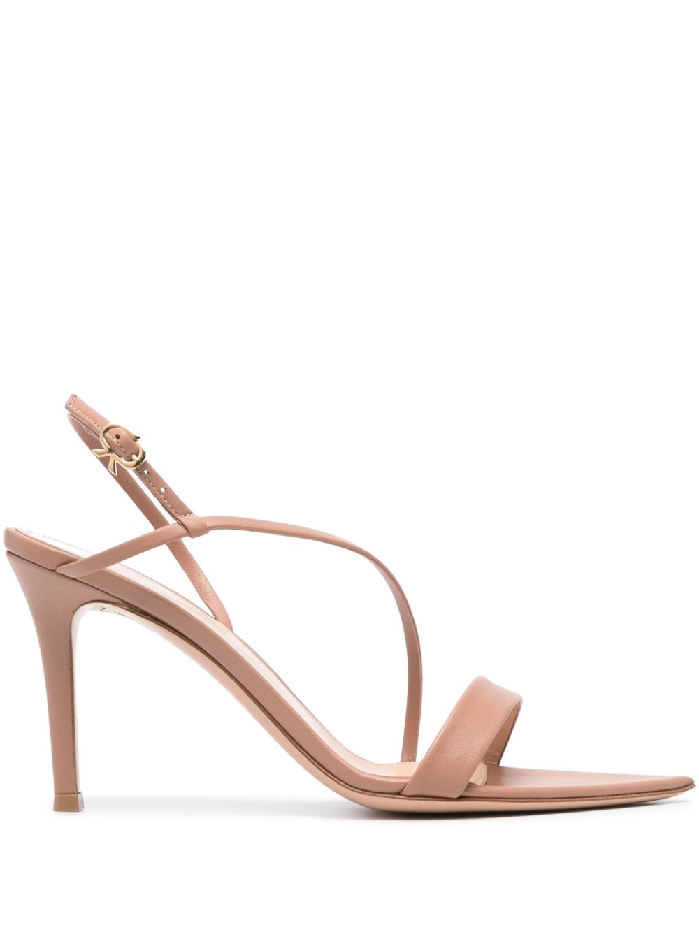 Gianvito Rossi 皮质高跟凉鞋 - 中性色