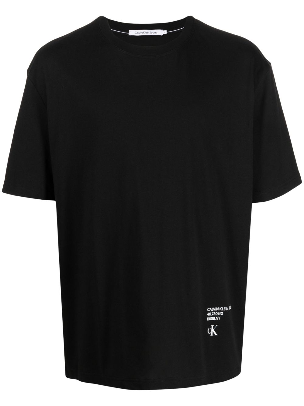 Calvin Klein Stacked Modern Metals 棉T恤 - 黑色