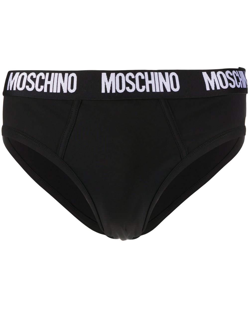 Moschino 莫斯奇诺 logo腰边三角裤 - 黑色