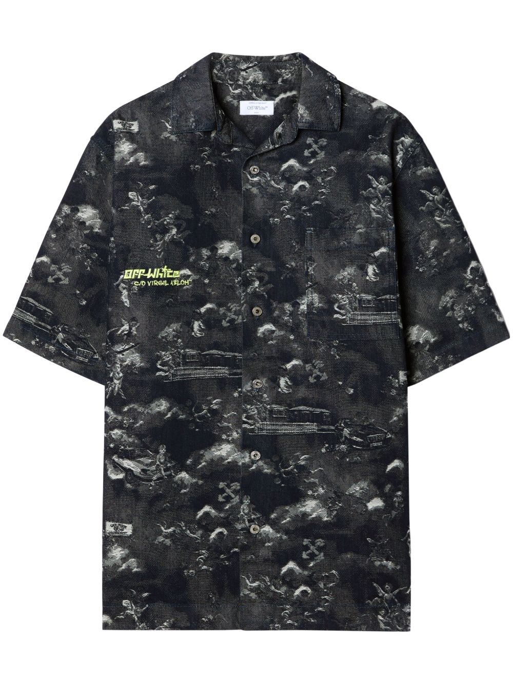 Off-White Fresco 保龄球衬衫 - 蓝色