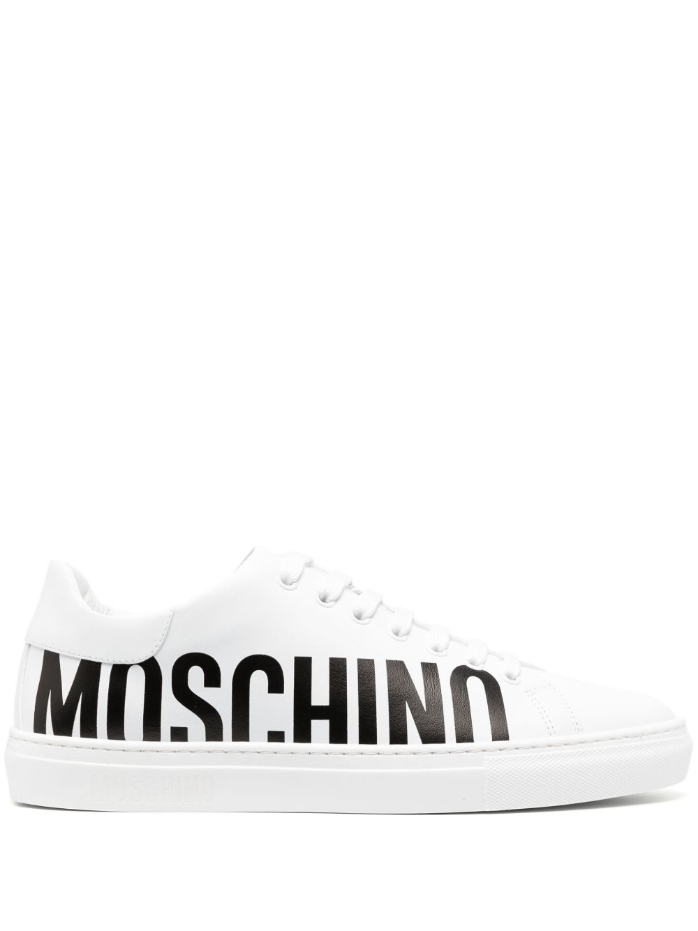 Moschino Serena 皮质运动鞋 - 白色