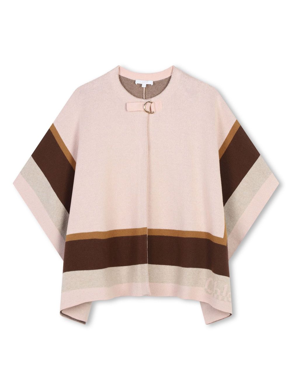 Chloé Kids 斗篷式超大款夹克 - 粉色