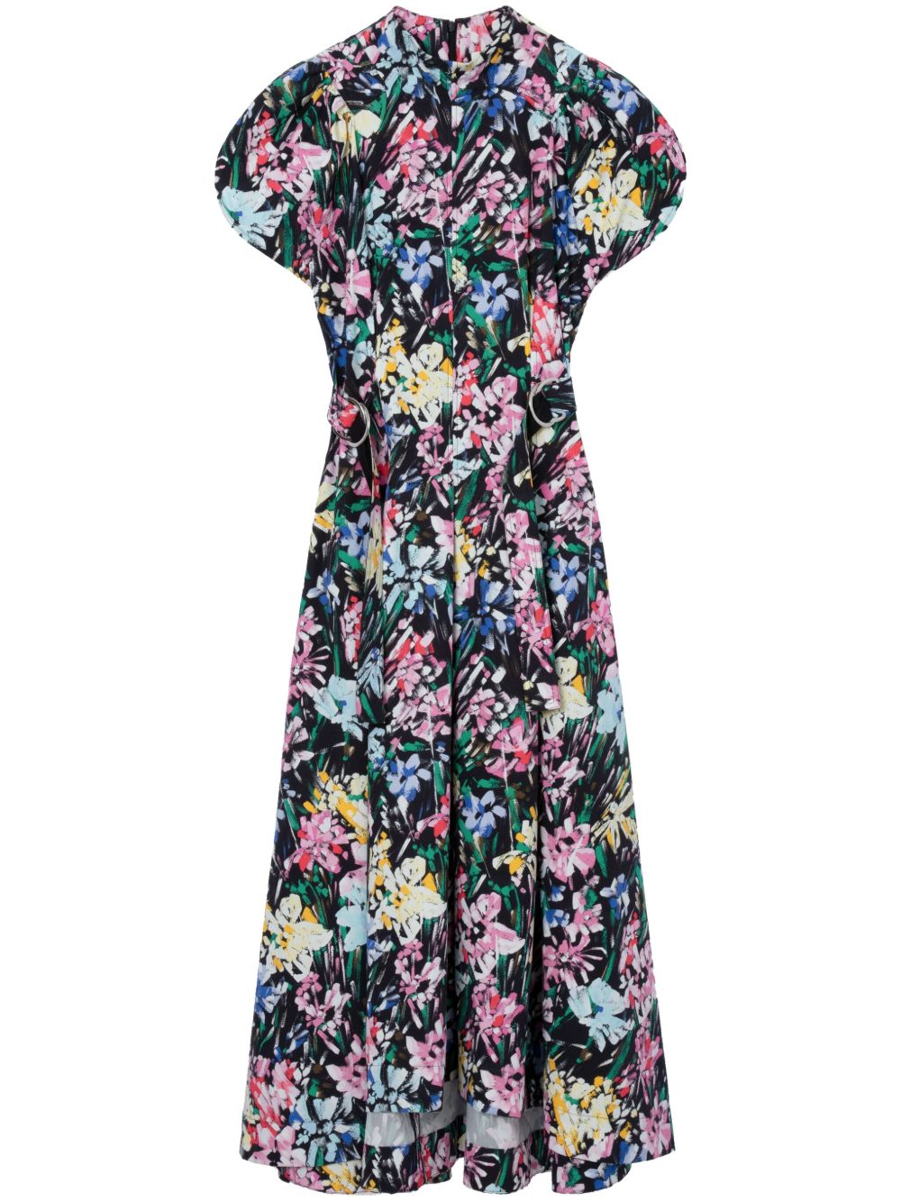 3.1 Phillip Lim Flowerworks 郁金香印花超长连衣裙 - 黑色