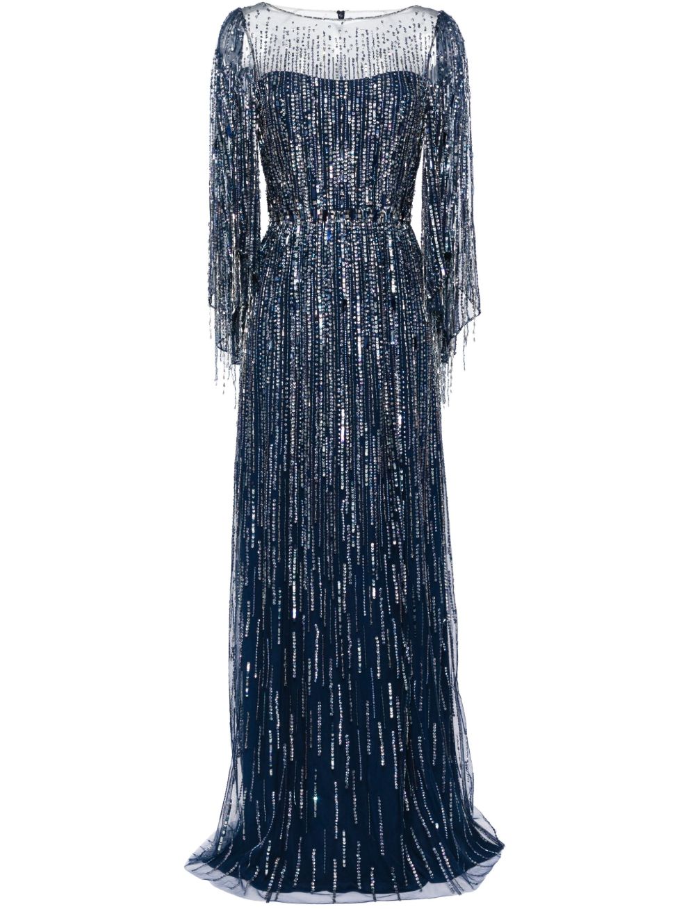 Jenny Packham Rhapsody 亮片缀饰礼服 - 蓝色