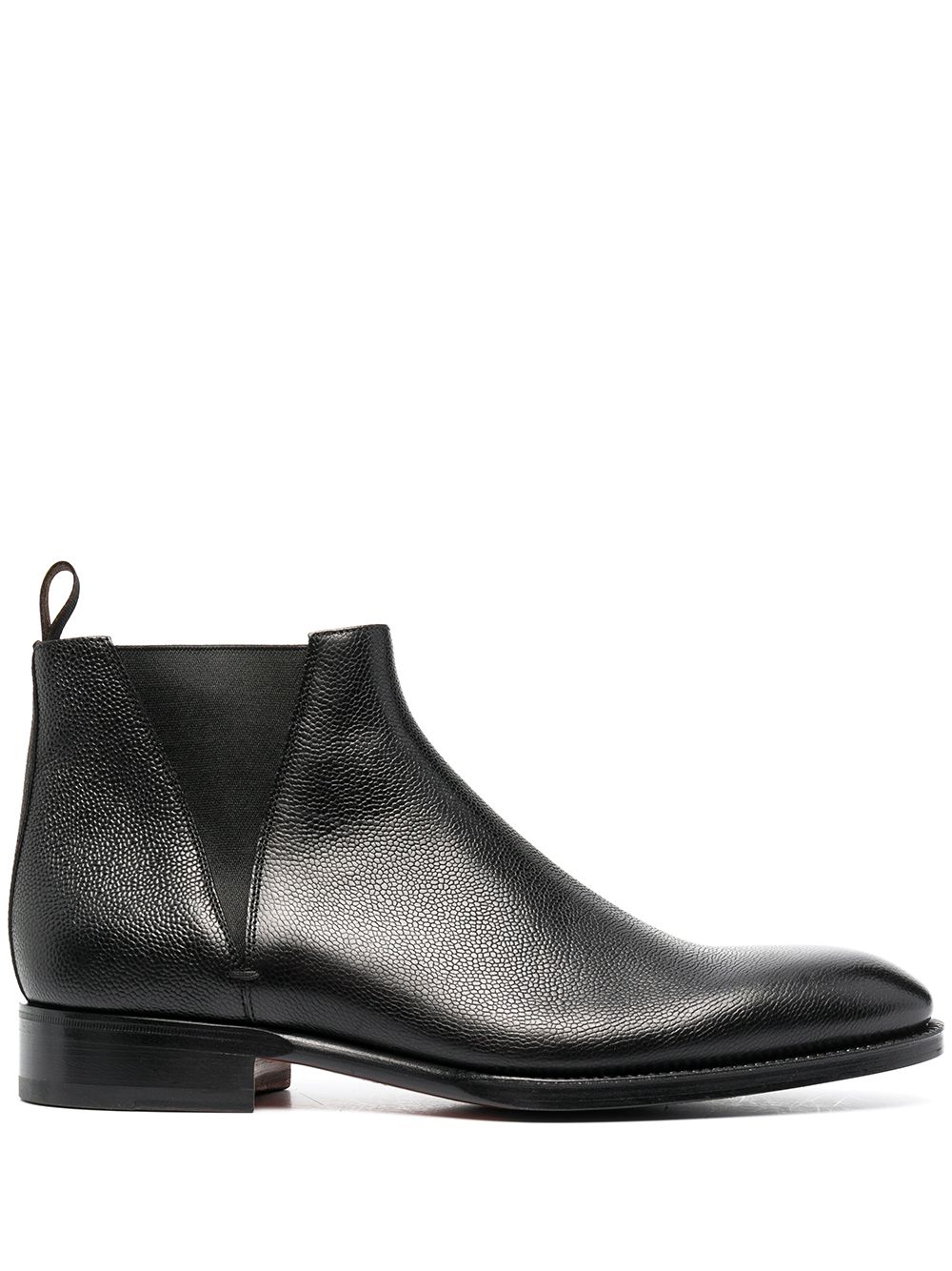 Santoni 杏仁形鞋头及踝靴 - 黑色