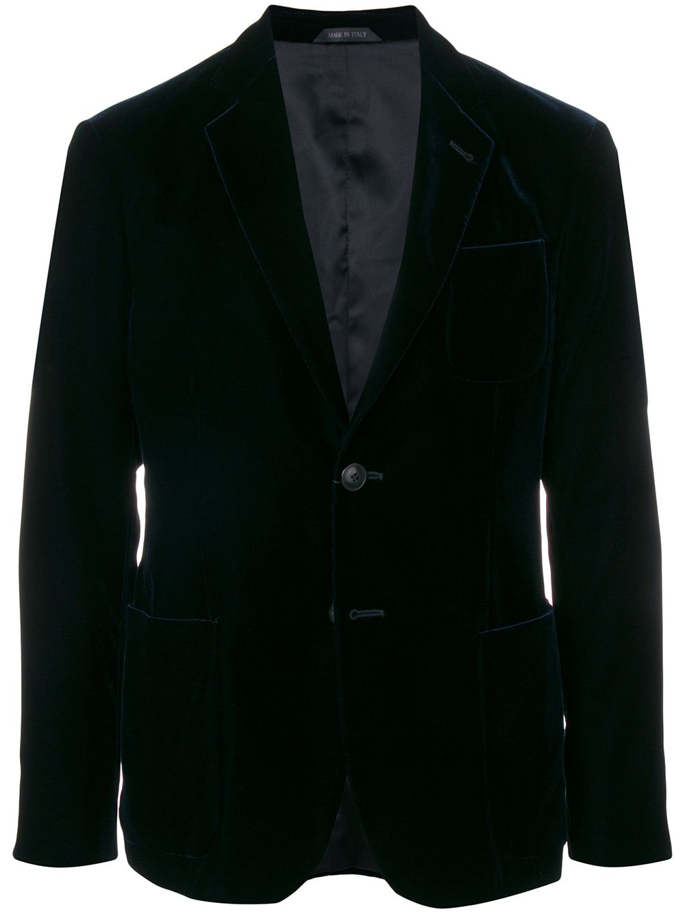 Giorgio Armani 纯色西装夹克 - 蓝色