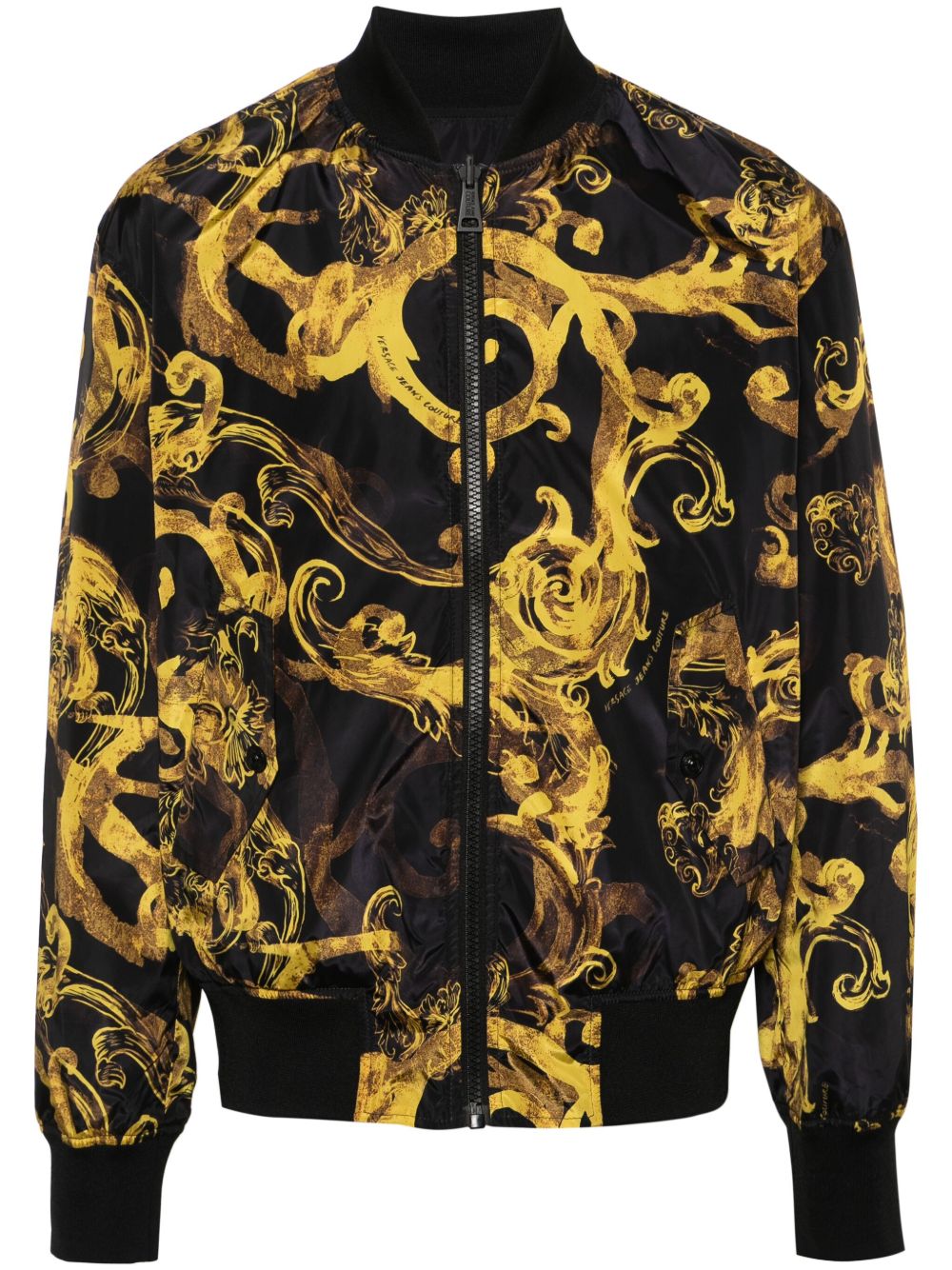 Versace Jeans Couture Barocco印花双面夹克 - 黑色