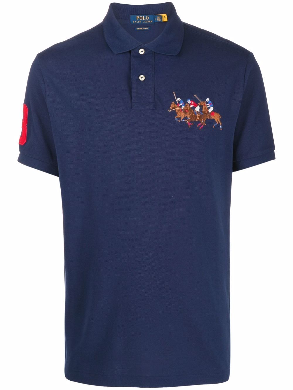 Polo Ralph Lauren Polo Pony 图案棉polo衫 - 蓝色