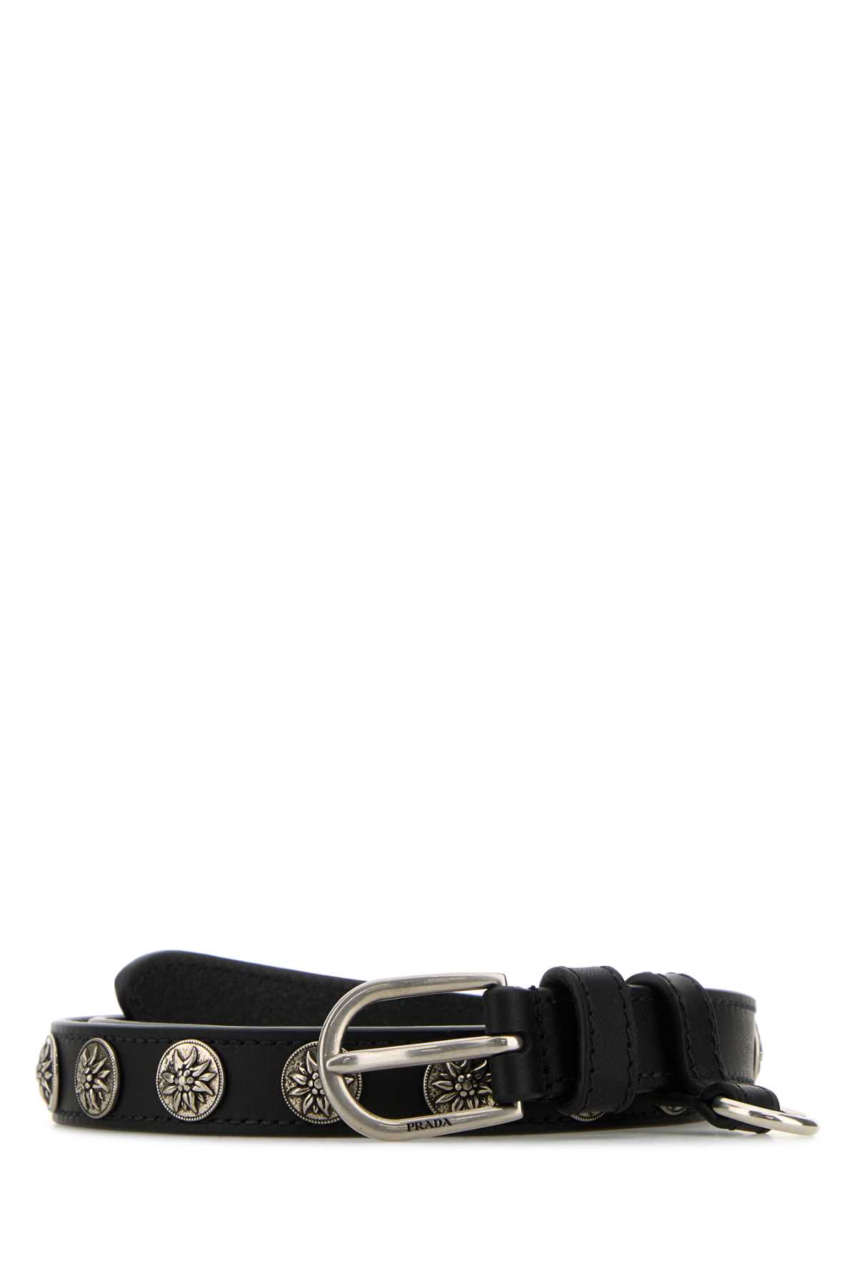 Prada Black Leather Belt