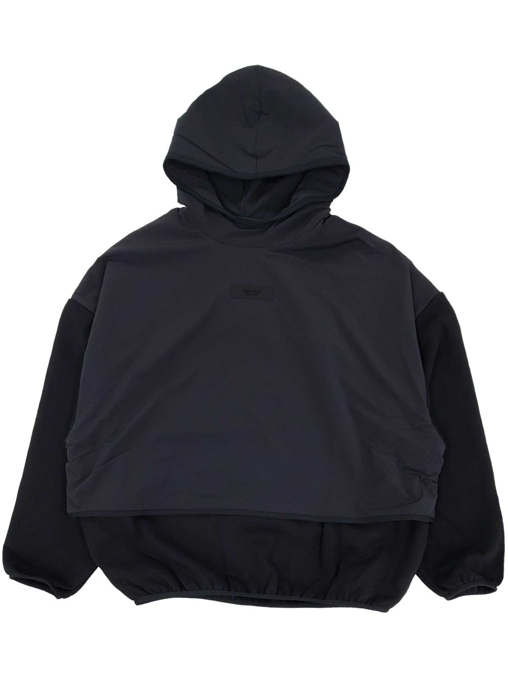 FEAR OF GOD ESSENTIALS 正面标贴拼接连帽衫 - 黑色